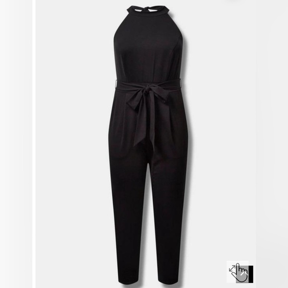 Ponte High Neck Belt Jumpsuit 4X NWT - Picture 4 of 12